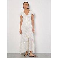 Apricot Embroidery Sequin Dress