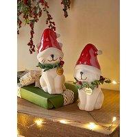 Heaven Sends Cat & Dog In Christmas Hats