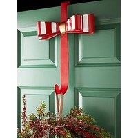 Heaven Sends Metal Red & White Bow Christmas & Wreath Hanger