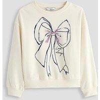 The Very Collection Girls Bow With 3D Bow Detail (3 - 16 Years) - Cream