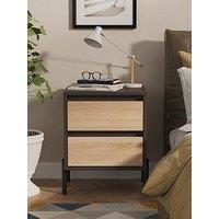 Swift Raina 2 Drawer Bedside Cabinet Ready Assembled