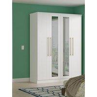 Swift Charlotte 4 Door Wardrobe With Mirror Ready Assembled