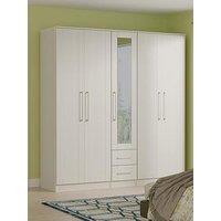 Swift Tabitha 5 Door 2 Drawer Wardrobe With Mirror Ready Assembled
