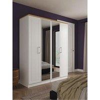Swift Regent 4 Door Mirrored Wardrobe Ready Assembled