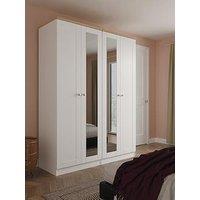 Swift Sydney 4 Door Mirrored Wardrobe Ready Assembled