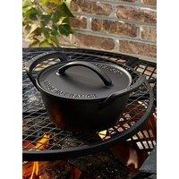 Le Creuset Cast Iron Bbq Round Casserole 25Cm Satin Black