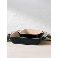 Le Creuset Set Of 2 Classic Square Dishes 14Cm And 23Cm
