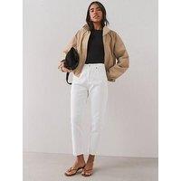 The Very Collection High Waist Mom Jeans - White