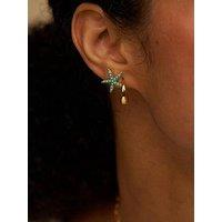 Orelia Turquoise Starfish Stud Earrings
