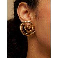Orelia Statement Spiral Stud Earrings