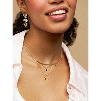 Orelia Fine Crystal Shell Collar Necklace