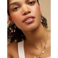 Orelia Mixed Shell & Starfish Charm Drop Necklace