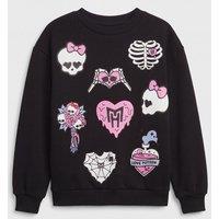 The Very Collection Girls Monster High Graphic Back Logo Sweatshirt - Black