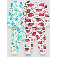 The Very Collection Boys Disney Pixar 2 Pack Character Print Pyjamas - Grey