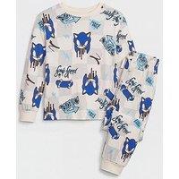 The Very Collection Sonic All Over Print Pyjamas - Blue