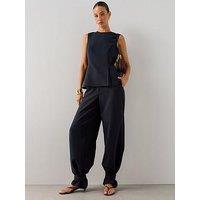 The Very Collection Tailored Cuffed Leg Co-Ord Trousers - Navy