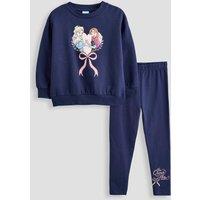 The Very Collection Girls Disney Frozen Ice Queen Sweatshirt And Legging Set - Navy