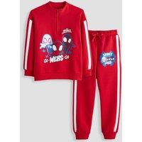 The Very Collection Boys Spidey Marvel Half Zip Sweatshirt Set - Red