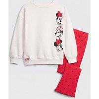 The Very Collection Disney Minnie Mouse Heart Sweat And Legging Set - Red