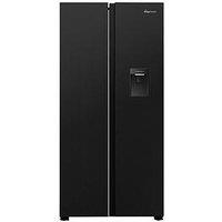 Fridgemaster Ms83430Deb1 Total No Frost American Fridge Freezer - Black - E Rated