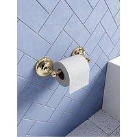 Croydex Flexi-Fix Grosvenor Gold Spindle Toilet Roll Holder