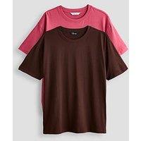 The Very Collection Women'S 2 Pack Oversized Crew Neck T-Shirts