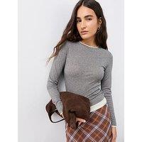 The Very Collection Double Layer Long Sleeve Top - Grey