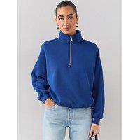 The Very Collection Half Zip Sweatshirt - Blue