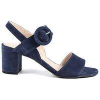 Jones Bootmaker Garnett Block Heel Buckle Sandal - Navy