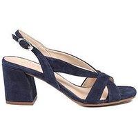 Jones Bootmaker Geneve Block Heel Sandal - Navy