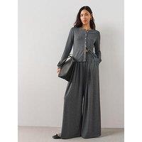 The Very Collection Soft Touch Wide Leg Trouser Co-Ord - Grey