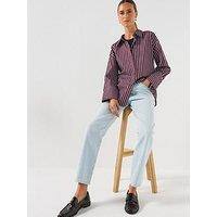 Jdy Jdyserena Long Sleeve Striped Shirt - Port Royale