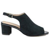 Jones Bootmaker Xandra Peep Toe Block Heel - Navy