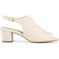 Jones Bootmaker Xandra Peep Toe Block Heel - White