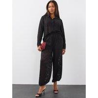 The Very Collection Womens Curve Lace Diamante Balloon Trousers - Black