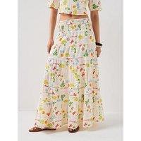Vero Moda Elena High Waisted Long Skirt - Beige
