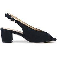 Jones Bootmaker Zahara Peep Toe Block Court Heel - Navy