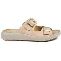 Jones Bootmaker Harlow Buckle Flat Sandal - Beige