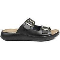 Jones Bootmaker Harlow Buckle Flat Sandal - Black