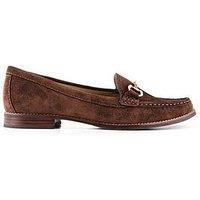 Jones Bootmaker Wide Fit Lex Suede Buckle Loafer - Brown
