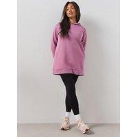 The Very Collection Curve Essential Longline Hoodie - Pink