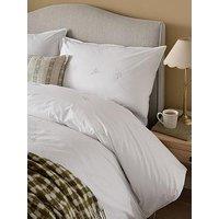 Laura Ashley Keeleigh Posy Oxford Pillowcase Pair 50Cm X 75Cm White
