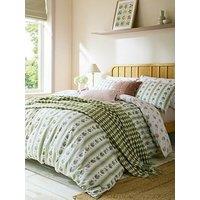 Laura Ashley Pensham Stripe Standard Pillowcase Pair 50Cm X 75Cm Pink