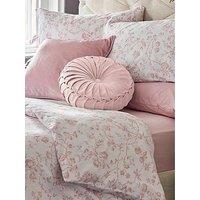 Laura Ashley Aria Standard Pillowcase Pair 50Cm X 75Cm Blush