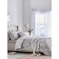 Laura Ashley Josette Standard Pillowcase Pair 50Cm X 75Cm Steel