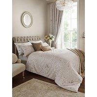 Laura Ashley Rowsham Garden 100% Cotton Quilt Set Dark Natural