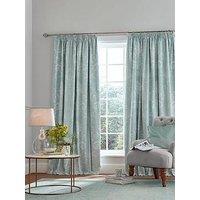 Laura Ashley Josette Duckegg Black Out Header Tape Curtains Duckegg