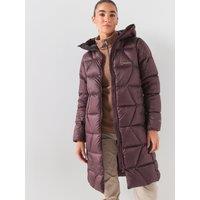 Berghaus Womens Explorer Long Insulated Hooded Down Jacket - Purple
