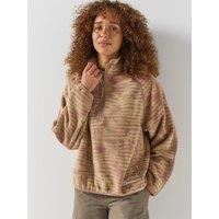 Berghaus Womens Bamburgh Half Zip Soft Fleece Zipped Pockets Fleece - Brown