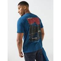 Berghaus Mens Staticscape Essential Graphic T-Shirt Crew Neck Short Sleeve - Blue